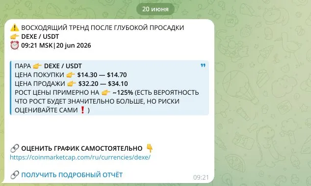 Сигнал по DEXE/USDT